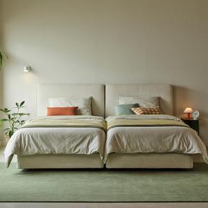 한샘 플래드 심플 패브릭침대 화이트 SS + 노뜨 컴포트 매트리스 SS