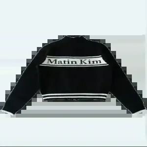 마뗑킴 스펠 포인트 스트라이프 가디건 블랙 MK2500CD016V