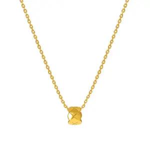 갤러리아 순금 펜던트 목걸이 여자 24k 금 퀄팅 체인 디자인 3.75