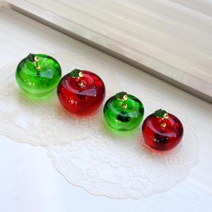 사과 문진 책고정 유리 공예 장식 크리스탈 장식모형