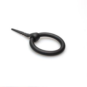 옛날흑외핀링고리손잡이6-28 블랙 70x9mm