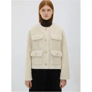 [롯데백화점]리스트 라운드넥 시어링 점퍼(TWUJPO82030)