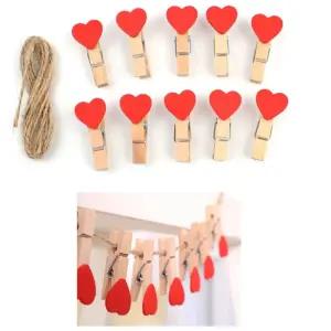 하트 사진 집게 마끈 가랜드 벽 데코 파티 꾸미기