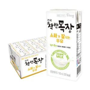[건국우유][본사배송] 건국우유 건국 착한목장 소화가 잘되는 멸균우유 190ml 24팩