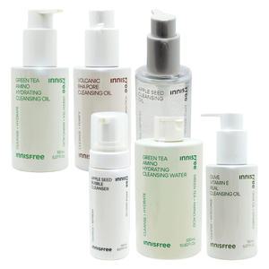 이니스프리 그린티/화산송이/애플씨드/올리브클렌징 오일/워터/버블클렌저/선택