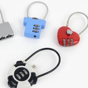 귀여운 미니 자물쇠 방탈출 여행 배낭용 와이어 다이얼 자물쇠