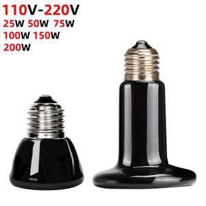 블랙 미니 세라믹 파충류 히터 전구 원적외선 가열 램프 애완 동물 가금류 도구 25W V 220V