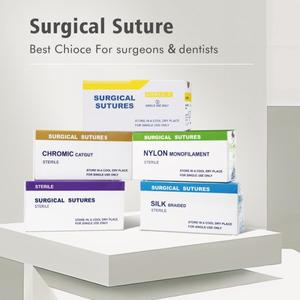 수술용 봉합 나일론 PGA 2/0 실 교사용 바늘이 달린 반려견용 75cm 12 개