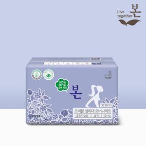 유기농본 오씨본 유기농 생리대 오버나이트 10P, 1팩