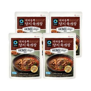 청정원 호밍스 대파듬뿍양지육개장, 400g, 4개