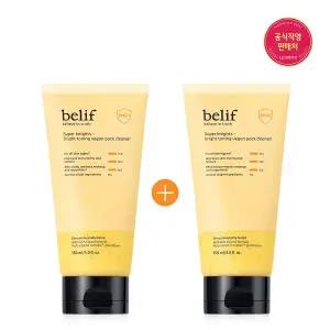 [빌리프](타임스퀘어점패션관)[1+1]슈퍼 나이츠 - 브라이트 토닝 비건 팩클렌저 150ml