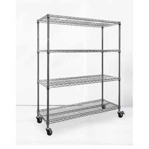 산업용 선반 정리대 진열대 4인치바퀴 커스텀 도금 평망