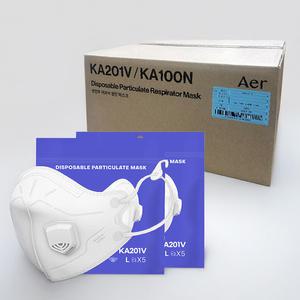 아에르 1급 방진마스크 KA201V 배기밸브 새부리형 귀안아픈 숨쉬기편한 마스크 100매