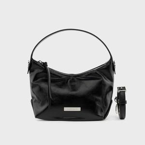 [몽삭] 베일라 소가죽 호보백 블랙 AL78-2814-BK