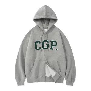 코드그라피 CGP 아치 로고 후드 집업_그린 726414