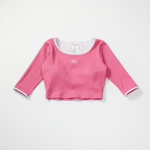 록시 슬림 크롭 반팔 래쉬가드 (RF21RE079PNK)