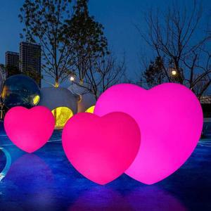 하트 조명 경관 포토존 조경 하트조명 태양광 작은 조경등 장식 정원등 플러그인형 모형