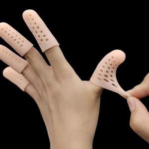 실리콘 통풍 골무 손가락 보호 4P 골무 손가락 통풍 대 공예용 사무용