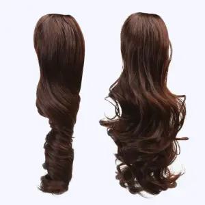 집게핀고정식 굵은웨이브 포니테일가발 염색머리가발 36cm 3컬러