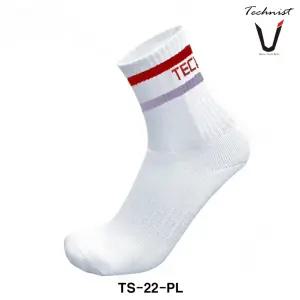 테크니스트 배드민턴 스포츠 장목 양말 남성 여성 화이트 퍼플 TS-22-PL