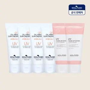 [선매니아 6개구성] UV 오일프리 선크림70g 4개+톤업커버 선크림70g 2개(정상가