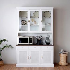 [피어젠]메이시 프렌치 엔틱 주방장 인테리어장 수납장 접시장 그릇장 화이트