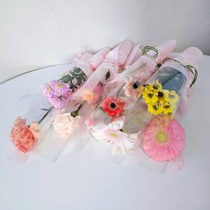 2개세트 생화 한송이 개별 포장 꽃 택배 장미 카네이션 거베라 한송이 꽃배달싼곳