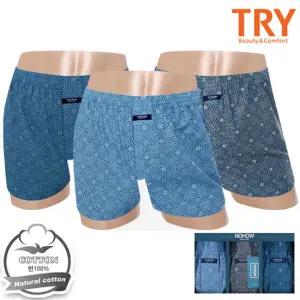 [TRY] 노하우박서 유색O 남성 트렁크 사각 팬티 남자팬티 3매입