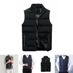 남녀공용 하이넥 패딩 조끼 빅사이즈/방한용/보온용/여성용/남성용/학생/직장인/이너/자켓/간절기