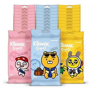 크리넥스 수앤수 카카오 프렌즈 물티슈 리필 10매30팩