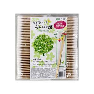 행복한 나무 귀이개 면봉 400P-H/원형면봉/화장면봉/일회용면봉/위생용품/귀이개