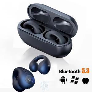 블루투스 5 3 무선 골전도 셋 하이파이 스테레오 스포츠 방수 이어폰 게임 음악용 이어 클립 Bluetooth5 Earphones Wi less Bone Conduction set HiFi Ste o Sports Earphone Ear Clip Earbuds For Game Music