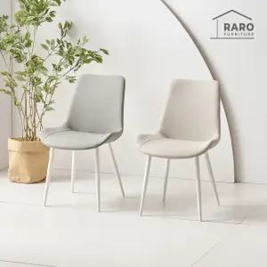 비너스 가죽 식탁 의자 카페 인테리어 화이트 프레임 체어_무료배송