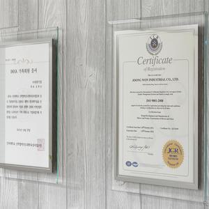 국내생산 개별박스포장 크리스탈형 유리액자 A4크기 상장액자