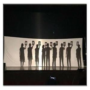 그림자 천막 공연 댄스 배경천 무대 흰색 스테 소품 너비 대형 강당