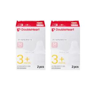 더블하트 모유실감 3세대 젖꼭지 M사이즈 2개입 x 2개 (총4개입)