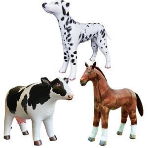 농장 대형 풍선 농장 동물 풍선 풍선 달마시안 개 말 농장 파티 장식을위한 암소 어린이 생일 파티 장난감