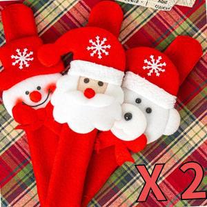 크리스마스 산타 LED 요술팔찌 2개 어린이 유아 매직팔찌 원터치 파티용품