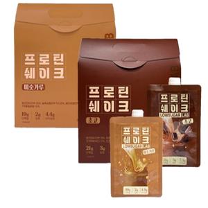 [로우슈가랩] 저당 프로틴 쉐이크(초코맛,미숫가루맛) 1박스 7개입