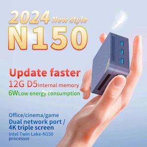 S15 Twin Lake N150 미니 PC Windows 11 Pro LPDDR5 12GB 512GB SSD Wifi BT5.2 RJ45 데스크탑 오피스 미