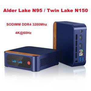 미니 PC Alder Lake N95 / Twin Lake N150 DDR4 M.2 SSD 4K@60Hz RJ45 1000M 데스크 오피스 미니 PC