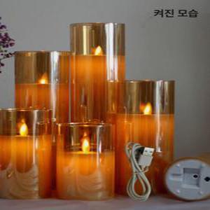 촛불 LED 빛 충전식 Led 태양 양초 타이머