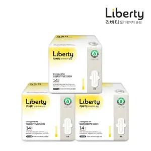 리버티 유기농 순면커버 오가네이처 슬림 생리대 중형 14Px3팩