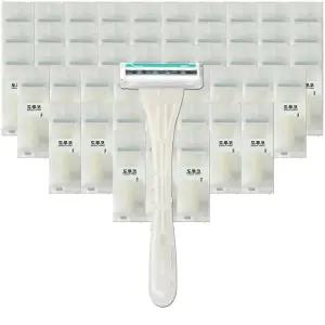 도루코 3중날 터치3 포장 면도기 50개 개별포장 휴대용 일회용 여행용 업소용