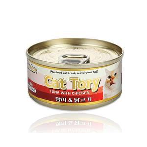 (캣토리) 프리미엄 고양이캔 참치 치킨 80gx24개입(1박스)/고양이/습식캔/먹이/통조림/주식캔/닭가슴살