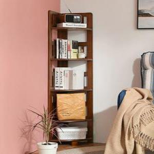 이케아 원목 코너장 거실 높이 선반 삼각