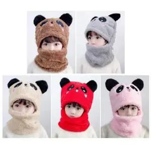 귀엽고 예쁜 키즈 유아동 팬더 마스크 목도리 모자 아동모자