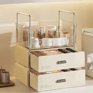 홈카페 라운드 미니서랍 커피캡슐보관함 투명정리함 캡슐보관함 캡슐커피보관함 커피캡슐보관함