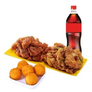 [노랑통닭] (오리지널/순살)반반치킨(양념/깐풍)+오리지널치즈볼+콜라1.25L