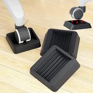 의자바퀴 커버 소음방지 패드 책상 컴퓨터 회전 의자 고정캡 2개 롤링스탑